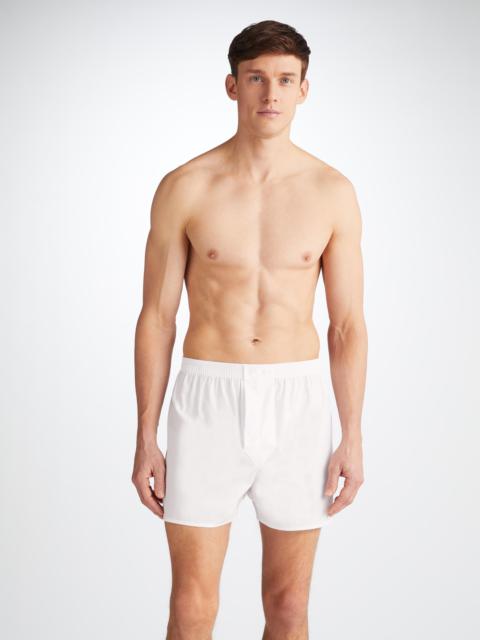 Derek Rose Men's Classic Fit Boxers Savoy Cotton White
