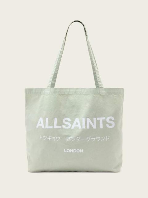 ALLSAINTS UNDERGROUND LOGO PRINTED TOTE BAG
