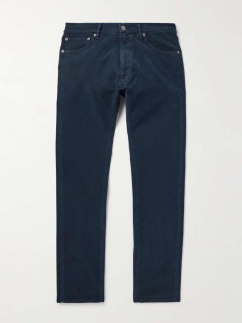 Slim-Fit Straight-Leg Garment-Dyed Cotton-Blend Moleskin Trousers