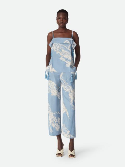 Bottega Veneta Italian Postcard Silk Top