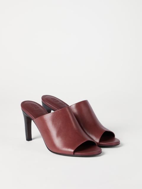 Brunello Cucinelli Classic leather heels with precious details