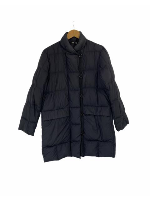 Lemaire Lemaire X Uniqlo Long Puffer Quilted Jacket Black Colour