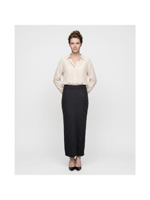 Brunello Cucinelli Brunello Cucinelli Women'S Black Cable Knit Skirt