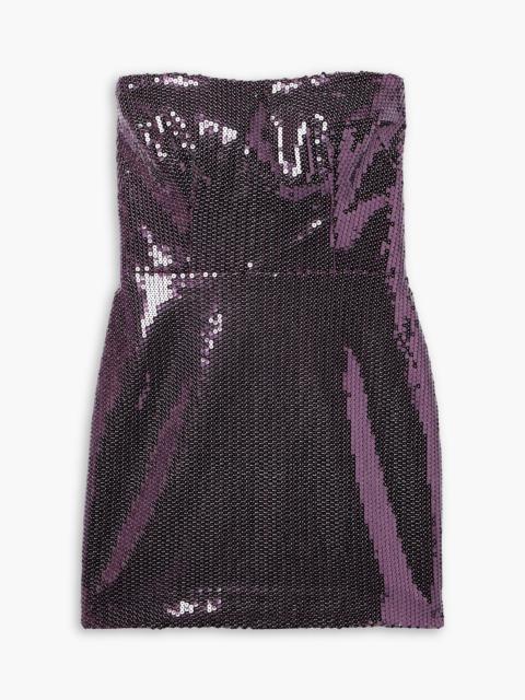 ALEX PERRY Sequined crepe mini dress