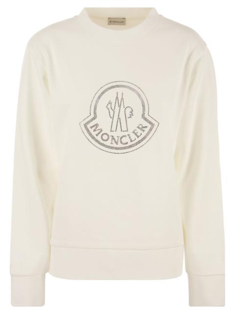 Moncler Logo Sweatshirt With Crystals