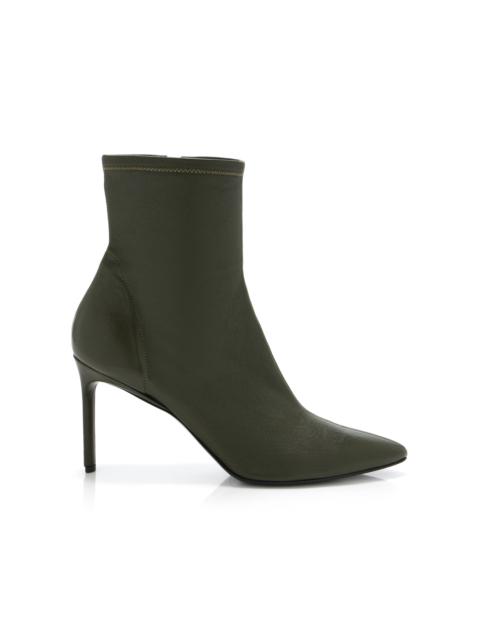 CO Stretch Leather Ankle Boots olive