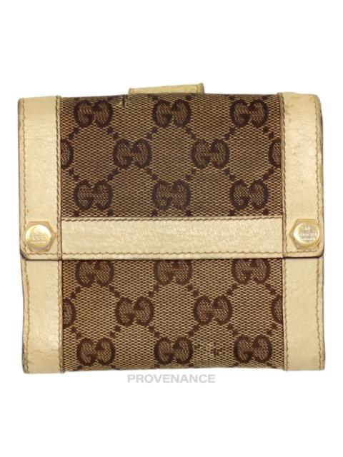 GUCCI Gucci Trifold Wallet - GG Canvas White
