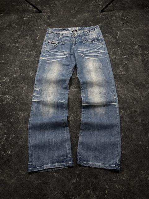Other Designers Japanese Brand - Vintage Japanese Double Waist Bleached LGB Jeans Style