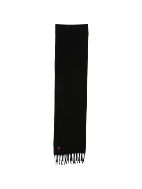 AMI Paris Ami Paris Men Ami De Coeur Wool Scarf