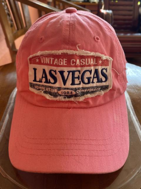 Other Designers Vintage - Baby Pink Las Vegas Patch Adjustable Cap