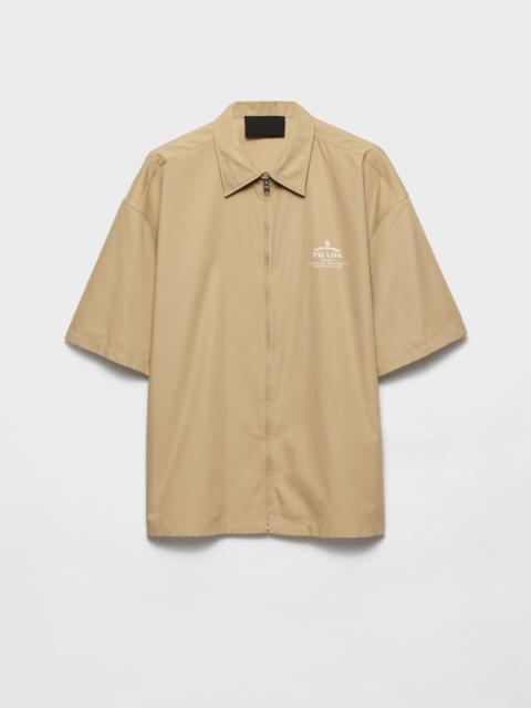 Prada Short-sleeved technical cotton shirt