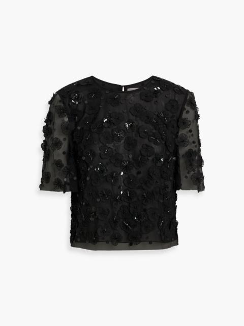 CAROLINA HERRERA Embellished tulle top