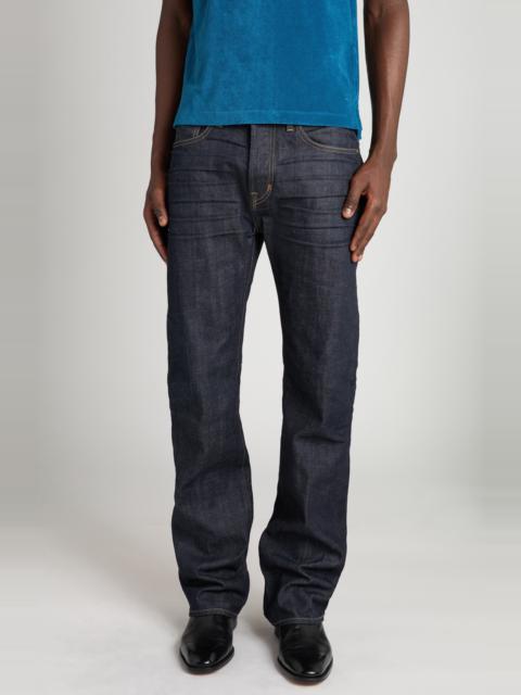 TOM FORD TOM FORD Selvedge Bootcut Jeans in Hb775 Rinse Blue at Nordstrom