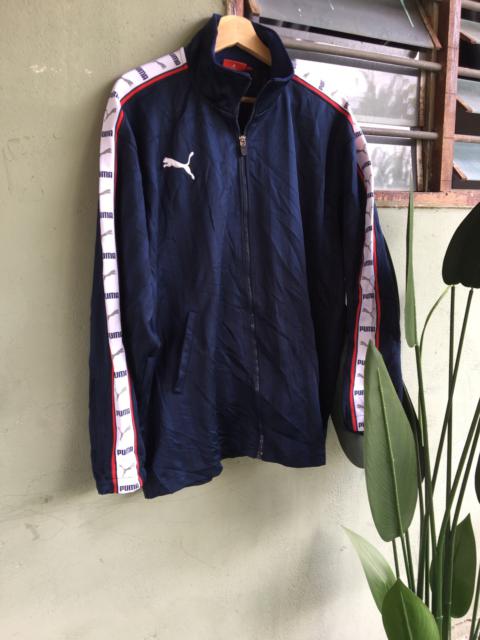 Other Designers Vintage - Vintage Puma Sidetape Sweter Zipper Up Big Logo On Back