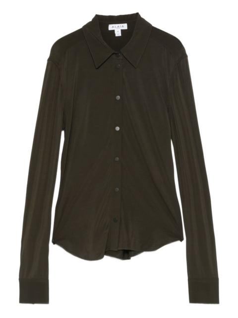 Alaïa button-up long-sleeve shirt