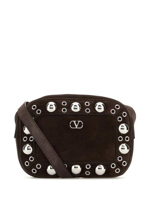 Valentino Brown suede Nellcôte crossbody bag