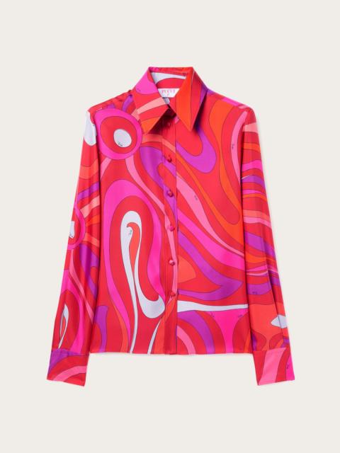 PUCCI MARMO PRINT SILK SHIRT