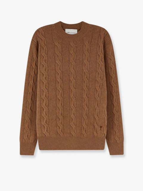 AMI Paris Ami Paris Braided knit wool sweater