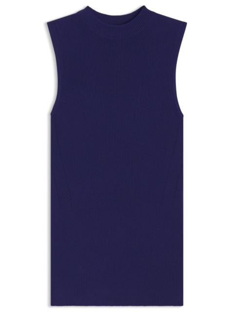 BOSS RIBBED TOP WITH MOCK NECKLINE