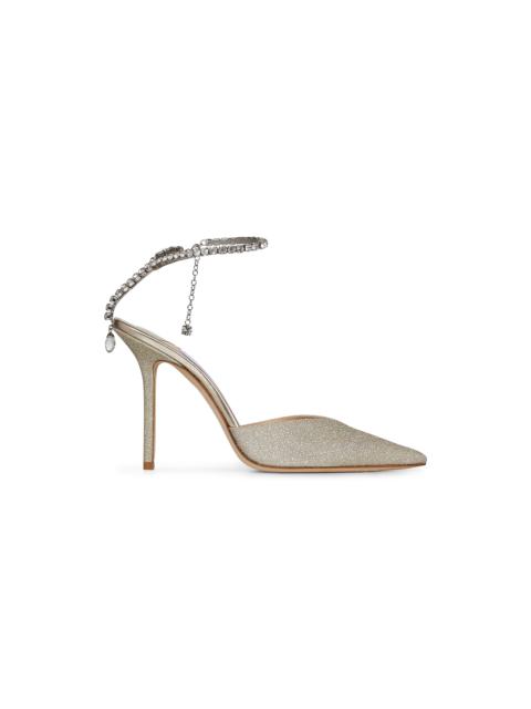JIMMY CHOO Jimmy Choo Women Platinum Glitter Saeda 100 Pumps