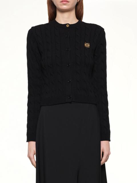 Loewe Fitted Cardigan in Black