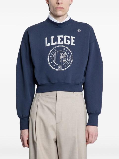 RECTO Llege-logo cropped sweatshirt