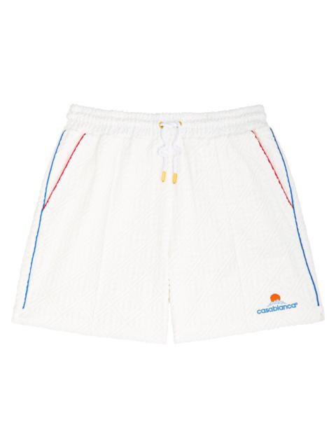 CASABLANCA Casablanca Monogram-jacquard Towelling Cotton-blend Shorts