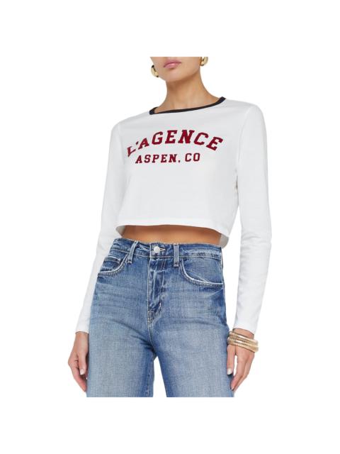 L'AGENCE L'AGENCE Romi Ls Crop Crew Neck Aspen