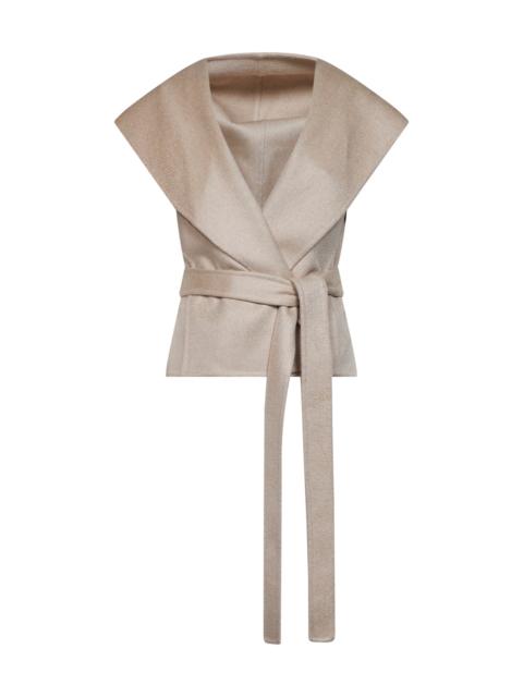 Alaïa Alaïa Women Beige Double-Face Cashmere Hooded And Belted Jacket