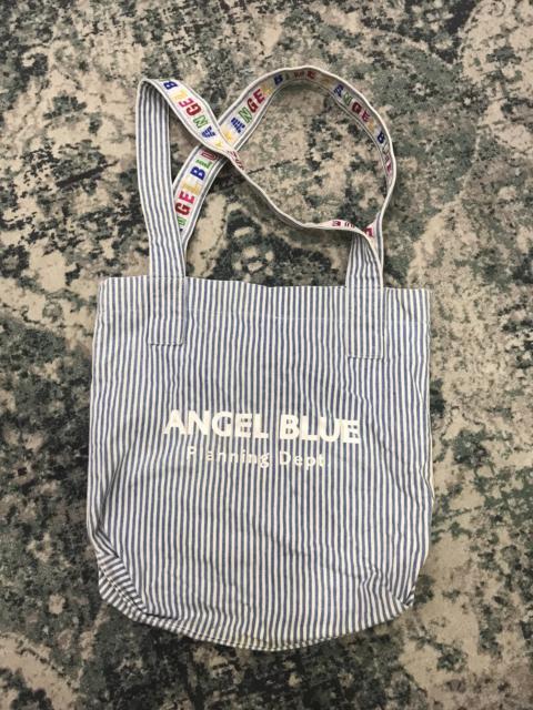 Other Designers Vintage - 90s/Y2k Hickory Stripes Angel Blue Tote Bag
