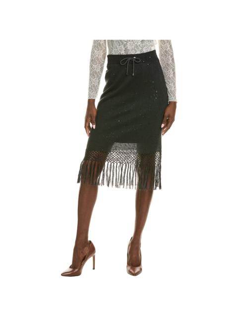 Brunello Cucinelli Brunello Cucinelli Linen & Silk-Blend Pencil Skirt