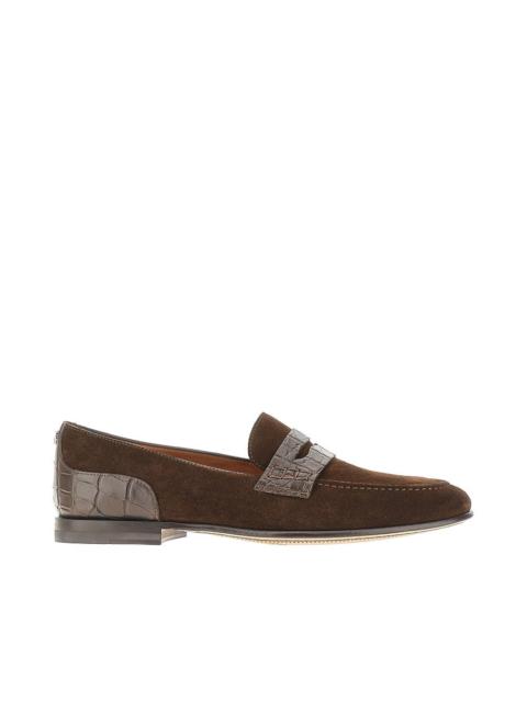 Dolce & Gabbana SUEDE AND ALLIGATOR LEATHER LOAFERS