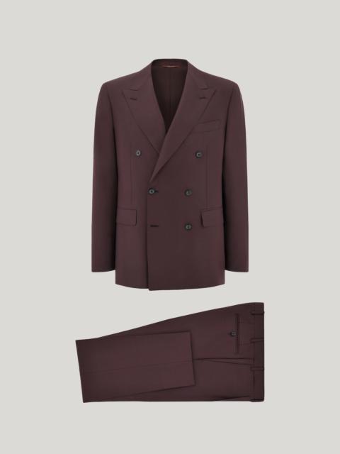 Canali DARK BROWN MODERN FIT SUIT IN WOOL SALLIA