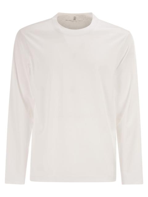Brunello Cucinelli Brunello Cucinelli Men Crew-Neck Cotton Jersey T-Shirt With Long Sleeves