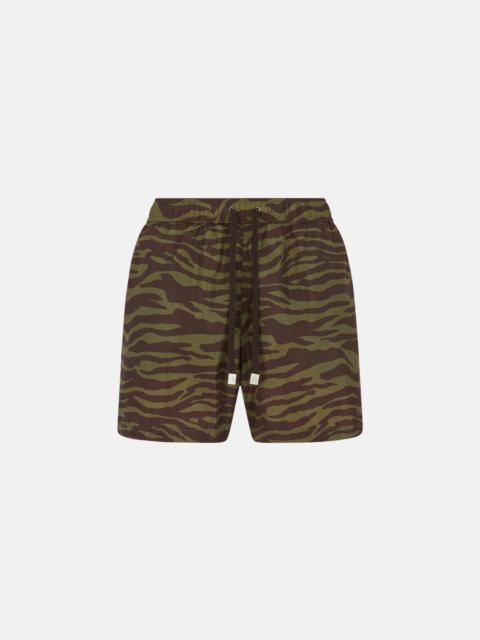 THE ATTICO DARK GREEN AND DARK BROWN SHORT PANT