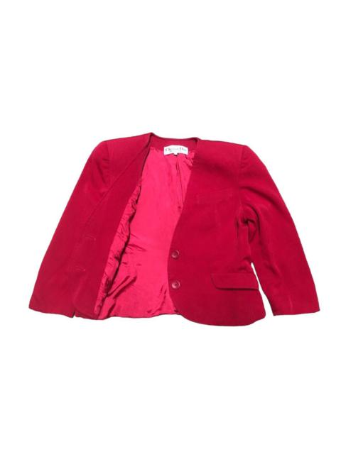 Luxury - Christian Dior PRET-A-PORTER Red Coat Jacket No Collar