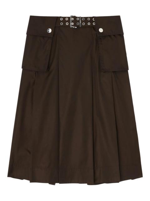 GANNI Ganni Belted Pocket Midi Skirt