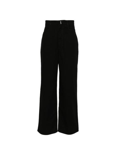 mid-rise wide-leg jeans