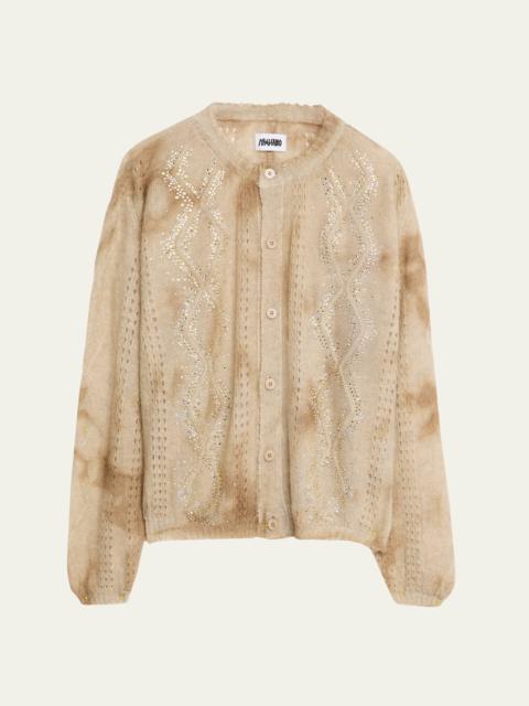 MAGLIANO Men's Dusty Cardigan with Swarovski Accents
