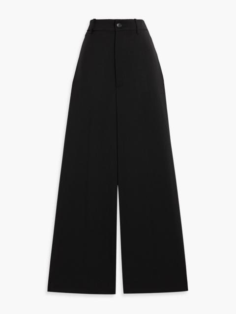 NILI LOTAN Emerald wool-blend twill wide-leg pants
