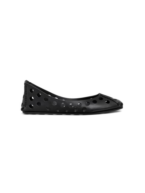 Alaïa Perforated Leather Ballet Flats black