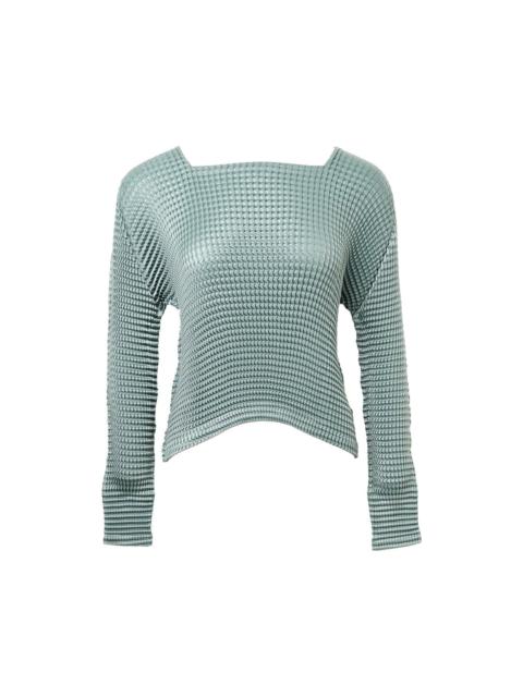 ISSEY MIYAKE Suede Like Pleated Top