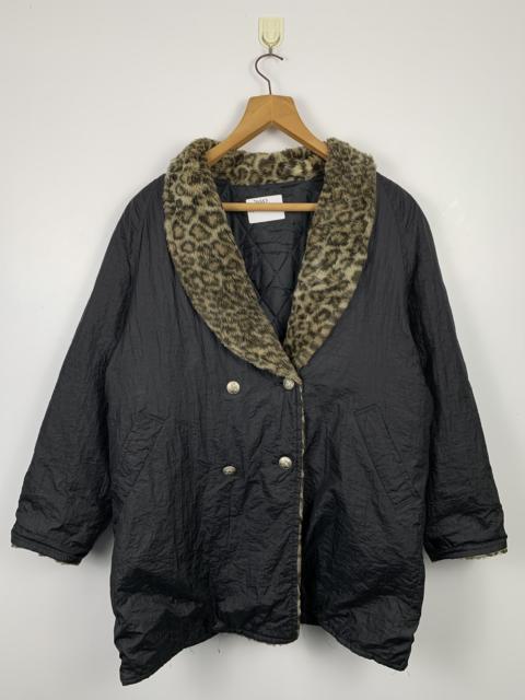 Other Designers Vintage 90S Japanese Brand Leopard Collar Fleece Coat J0552