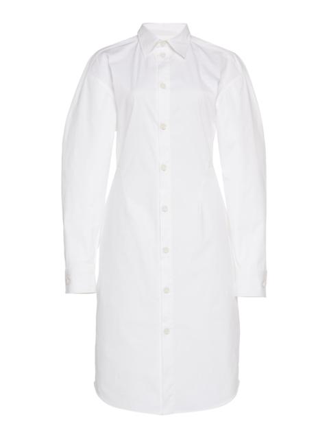 Bottega Veneta Stretch Poplin Shirt Dress white