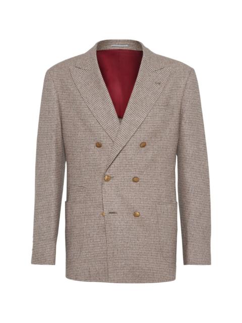 Brunello Cucinelli Wool and silk double-breasted jacket