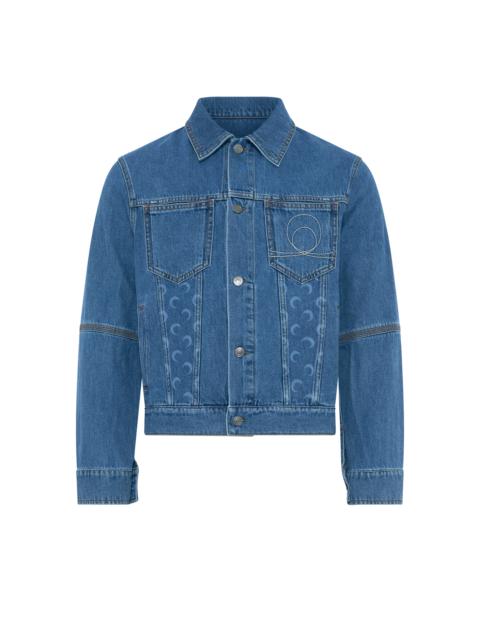 Marine Serre Moon Laser Denim Trucker Jacket