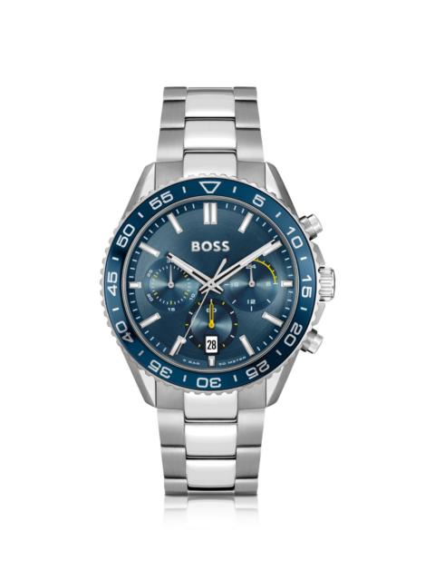 BOSS LINK-BRACELET CHRONOGRAPH WATCH WITH BLUE DIAL