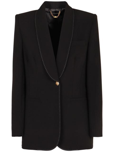 ELISABETTA FRANCHI contrast-stitching blazer