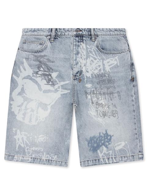Ksubi MAXX SHORT - ROGUE BLUE GRAFFITI