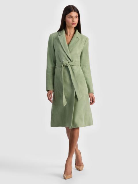 Alice + Olivia KARLEY SUEDE WRAP COAT
